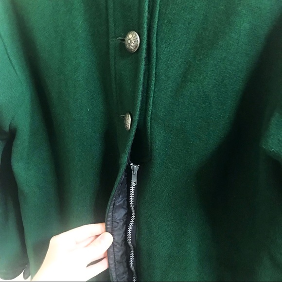 Vintage Emerald Woolen Ski Coat 🎿 - Picture 4 of 7